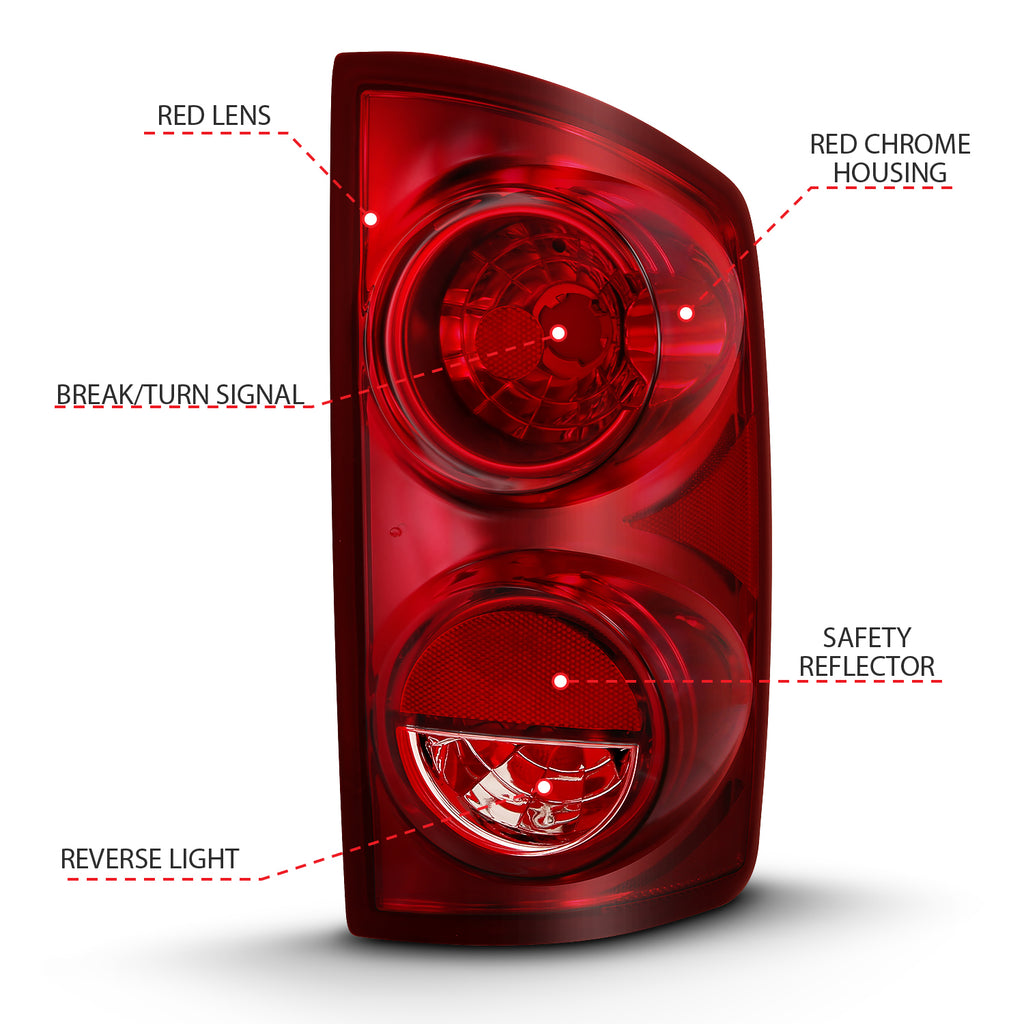 2007-2008 Dodge Ram / 2007-2009 Dodge Ram Tail Lights