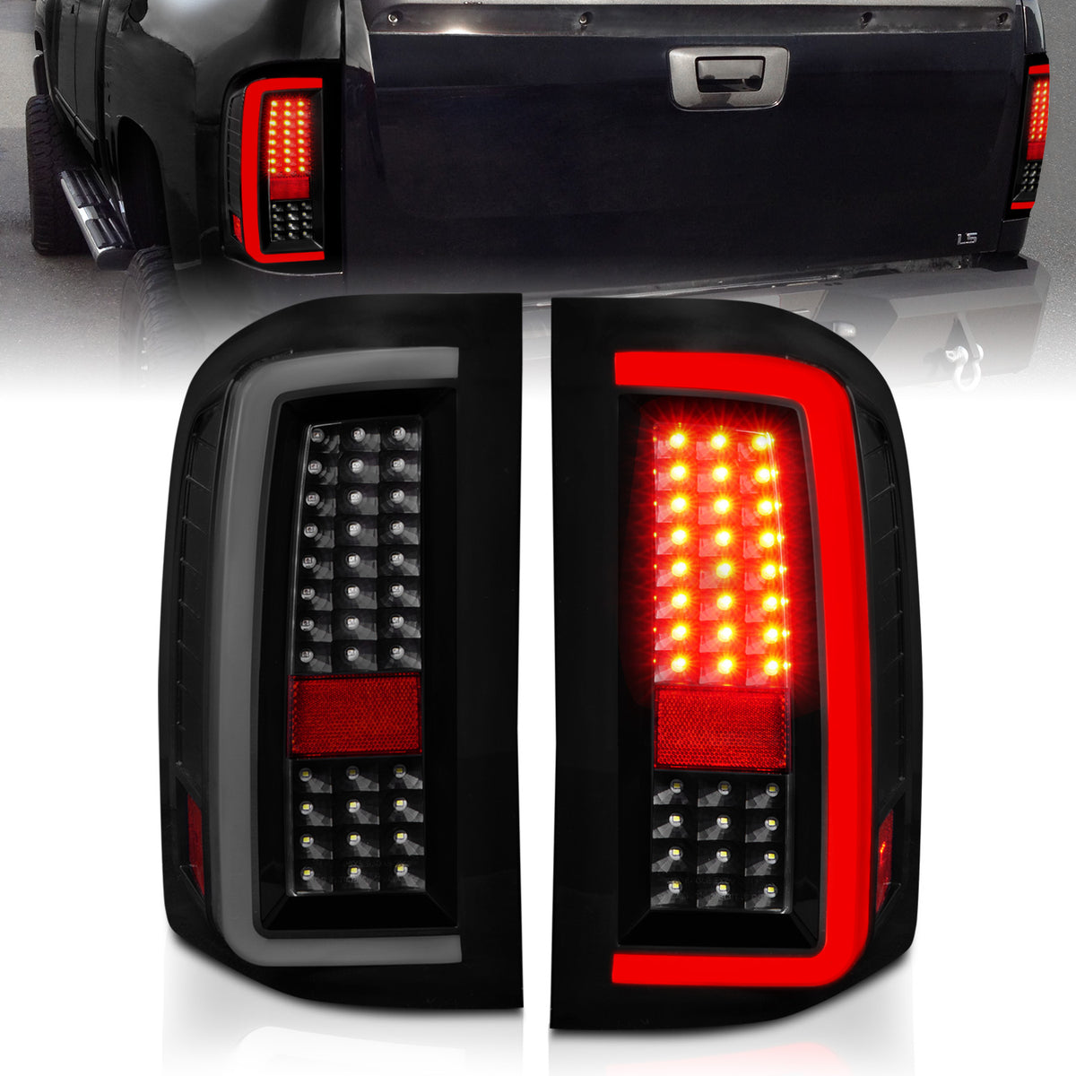 2007-2013 Chevrolet Silverado 1500 & More Tail Light Assembly ANZO 311381