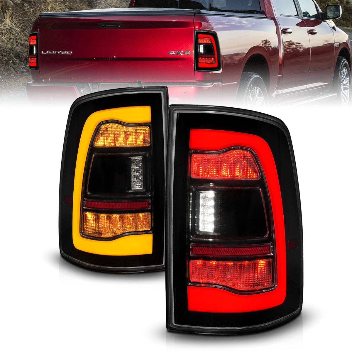2009-2010 Dodge Ram 1500 & More Tail Light Assembly ANZO 311472