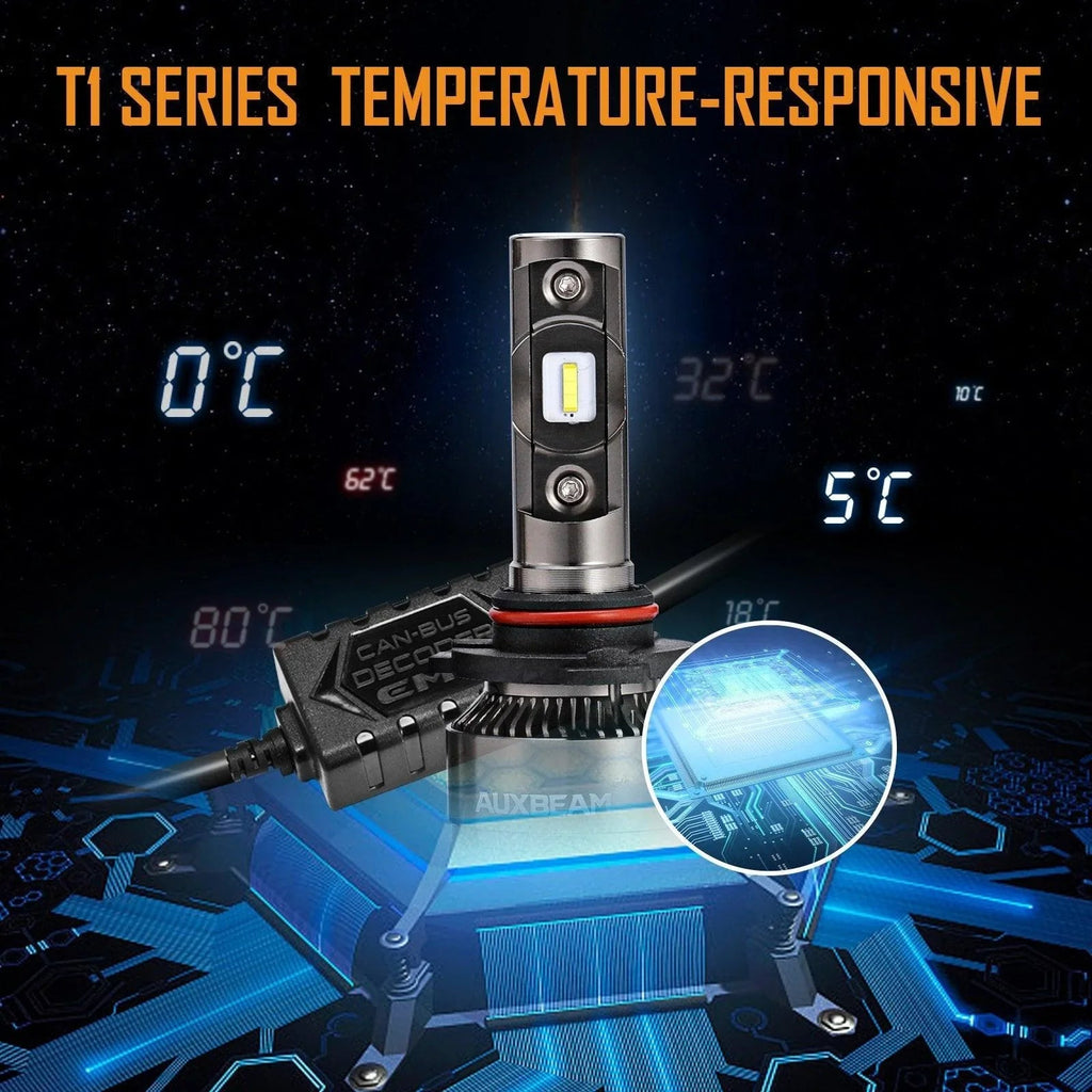 Auxbeam T1 Series Temperture Control LED High/Low Beam Bulb for 2003-2007 GMC