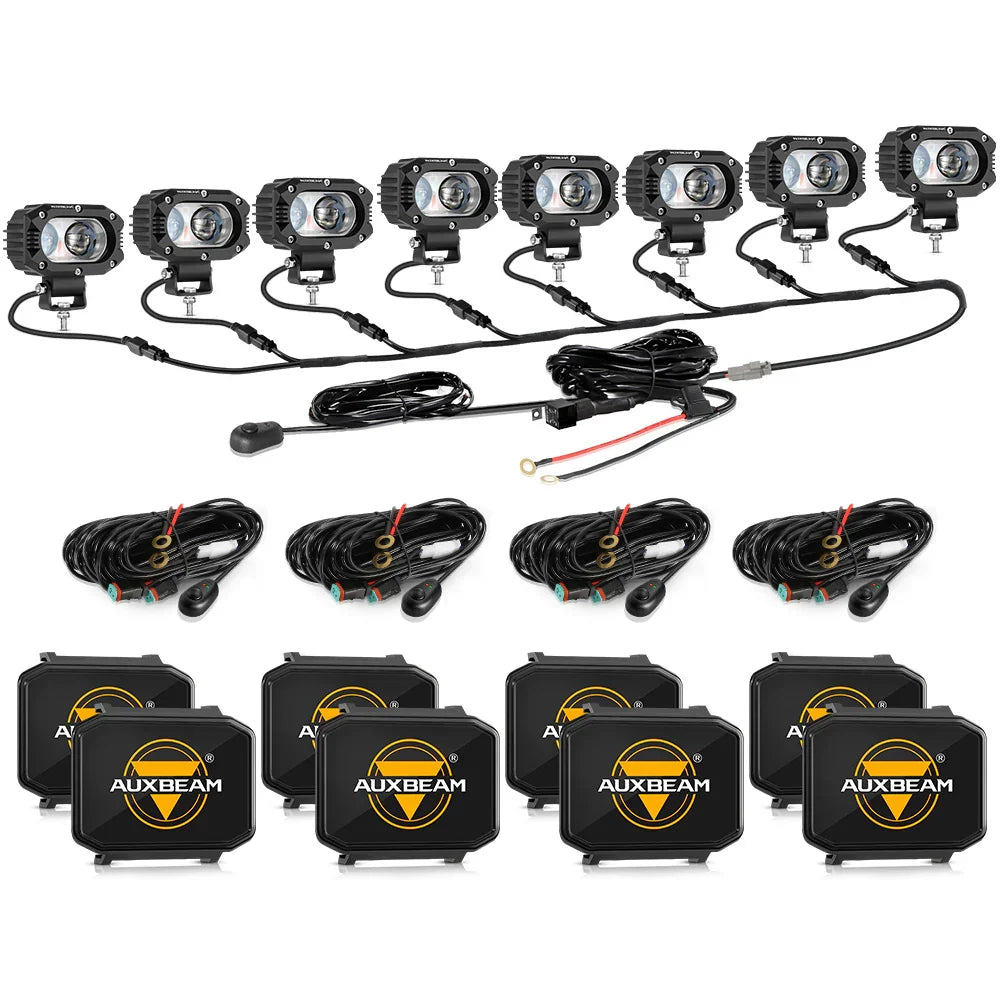 Auxbeam R4 Series 4 Inch 60W Spot Beam LED Pods Light White Driving Light