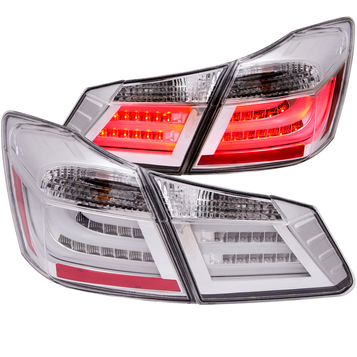 2013-2015 Honda Accord Tail Light Assembly Chrome ANZO 321317