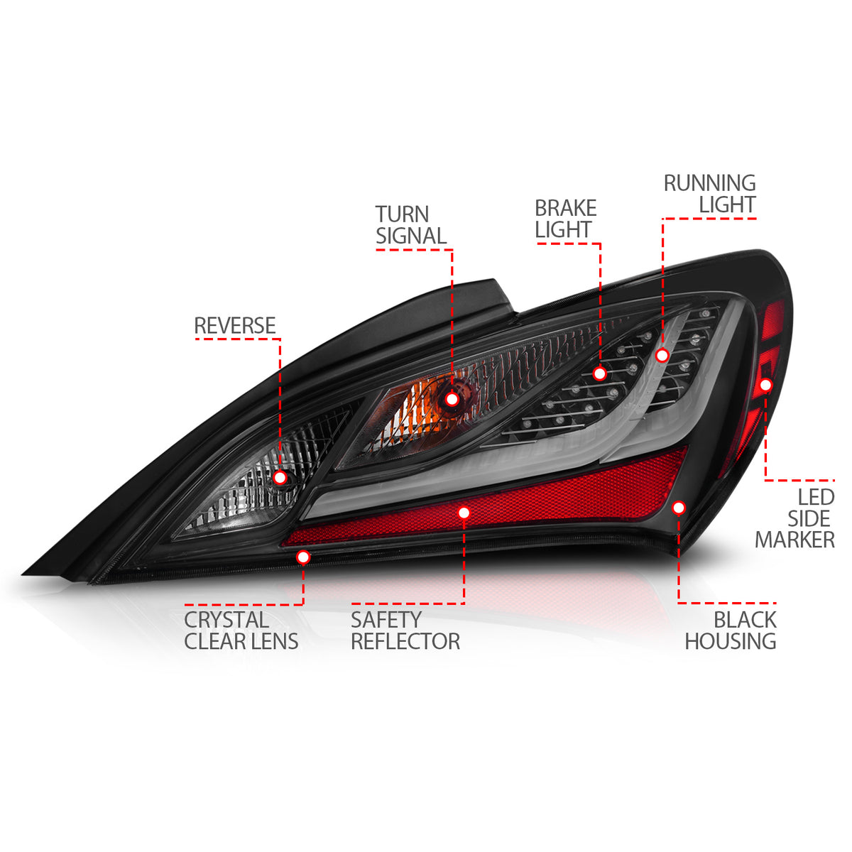 2010-2016 Hyundai Genesis Coupe Led Taillights