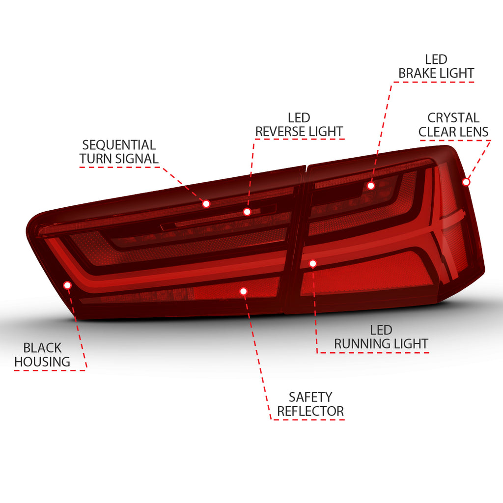 2012-2018 Audi A6 / 2012-2018 Audi A6 Quattro / 2013-2018 Audi S6 LED Tail Lights