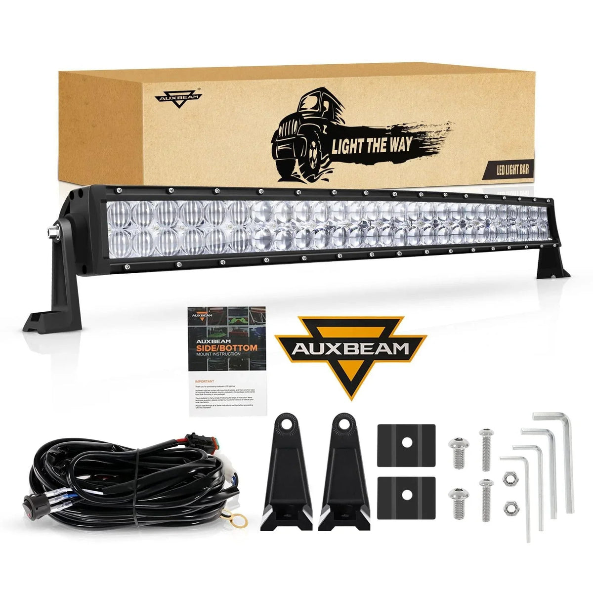 Auxbeam 5D Series 32 Inch Combo Beam Dual Row Curved Off Road LED Light Bar