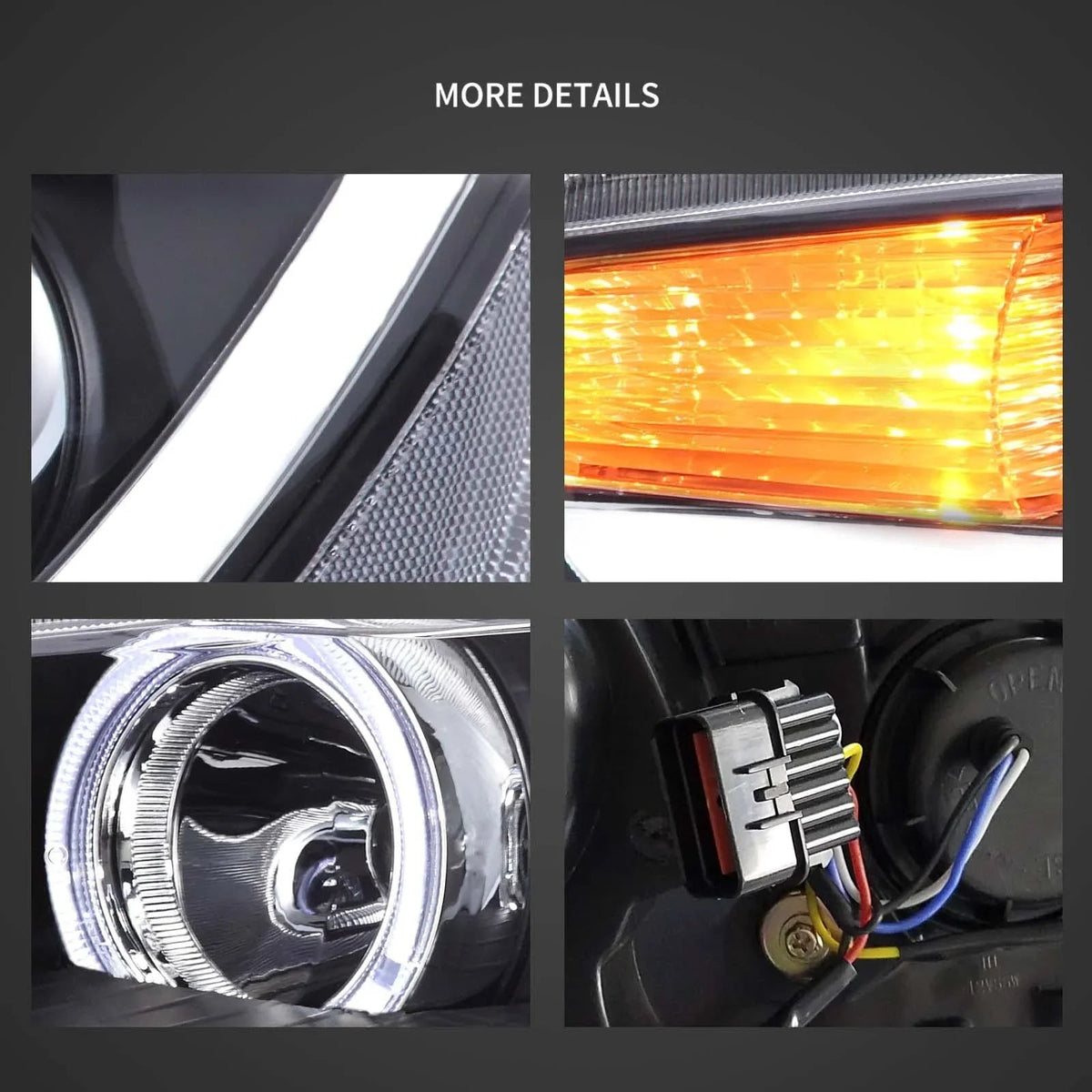 Vland LED Headlight Assembly for 2008-2017 Mitsubishi Lancer 9th Gen Evo X GSR