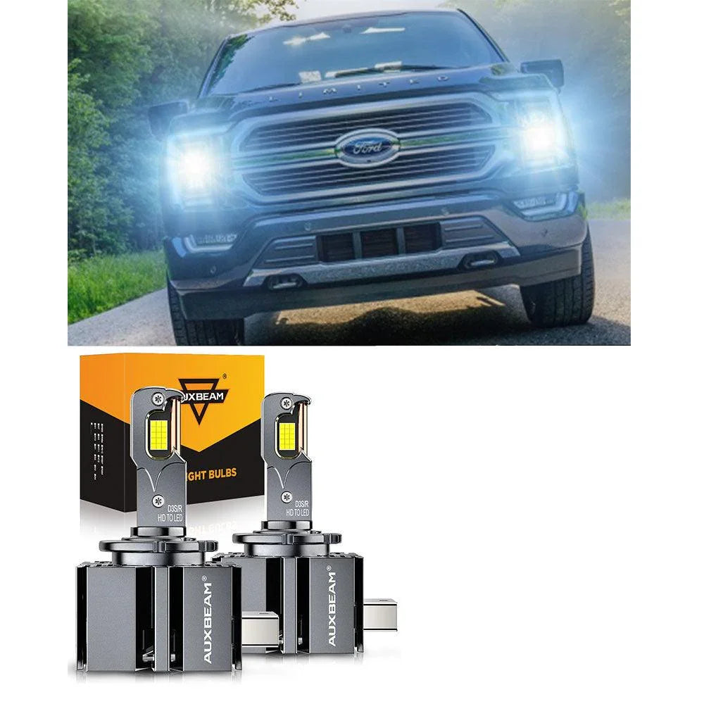 Auxbeam LED Headlight Bulbs for 2013-2014 Ford F-150 HID D3S