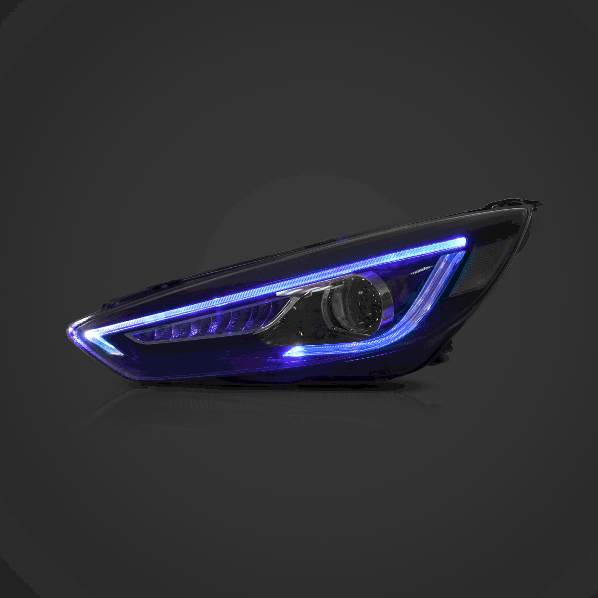Vland LED Headlight Assembly for 2015-2018 Ford Focus 3rd Gen Mark III Facelift