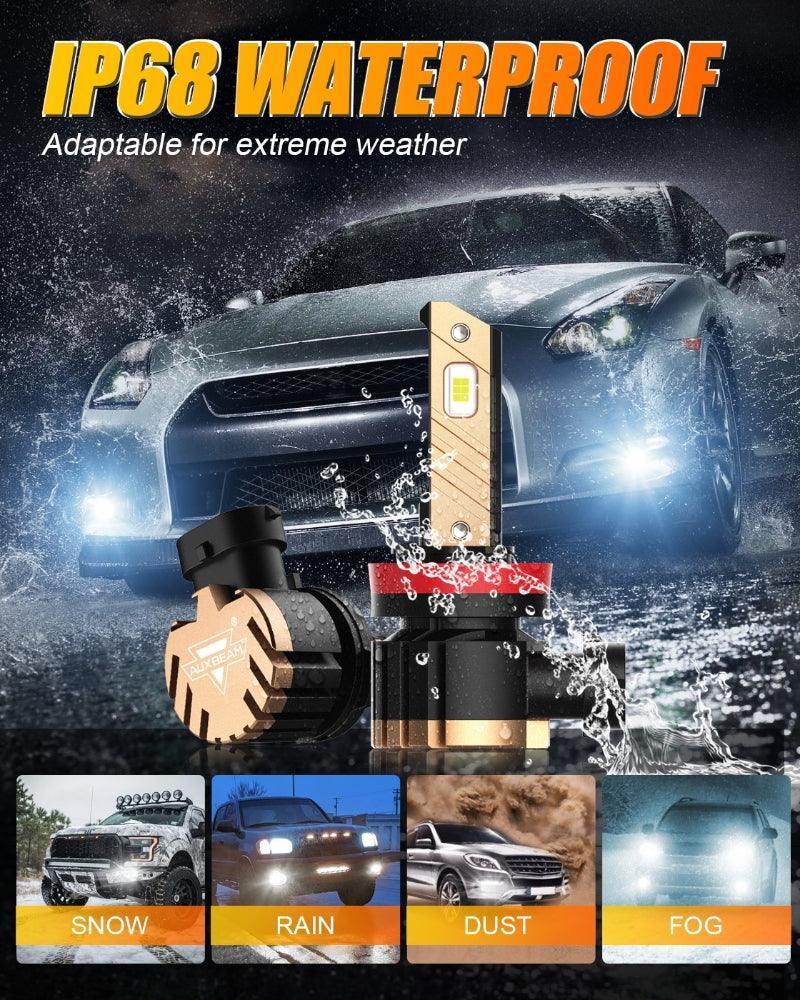 Auxbeam H11 H9 H8 H16JP LED FOG Light/DRL Bulbs 44W Z3 Series 2 Bulbs