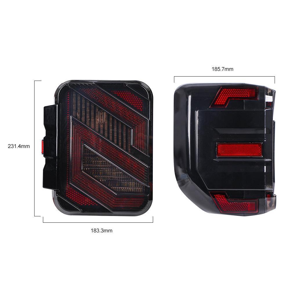 Auxbeam Tail Lights for Jeep Gladiator JT 2020-2024 Unique S Shaped Design