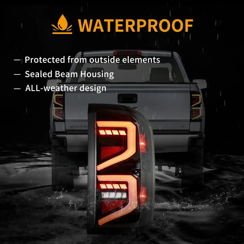 Vland LED Tail Light Assembly for 2014-2018 Chevrolet Silverado