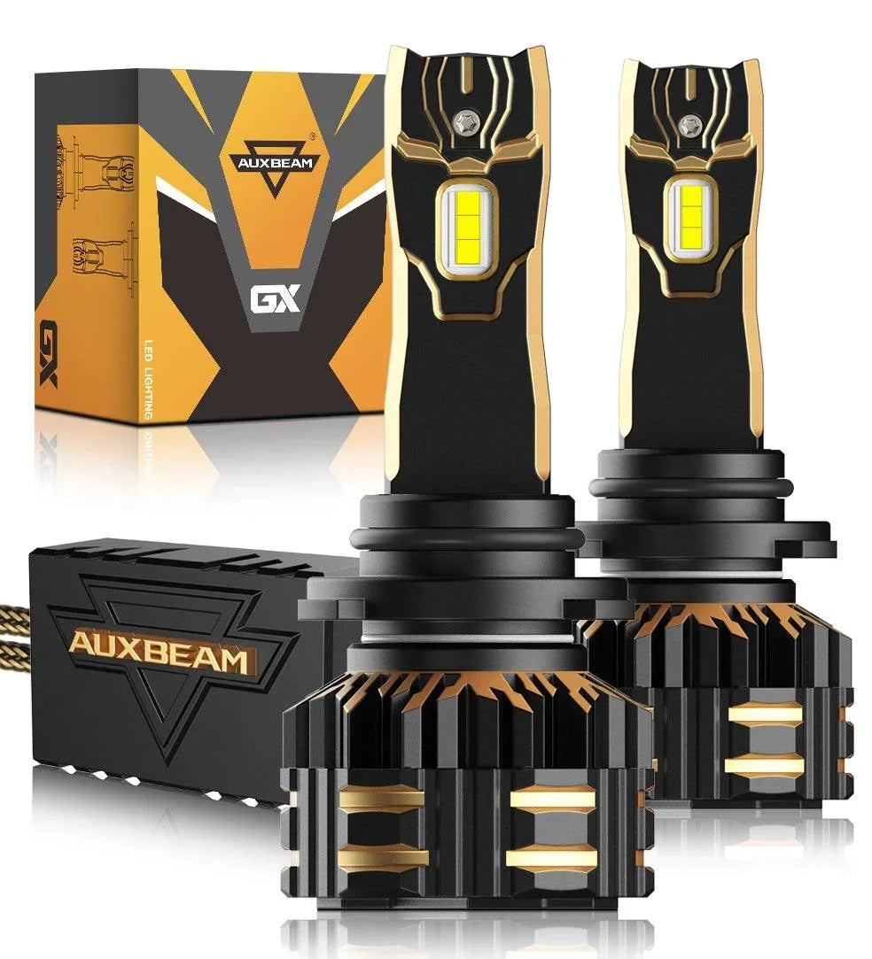 Auxbeam LED Headlight Bulbs Bundle for 2001-2002 GMC Sierra 2500 HD 9005 9006