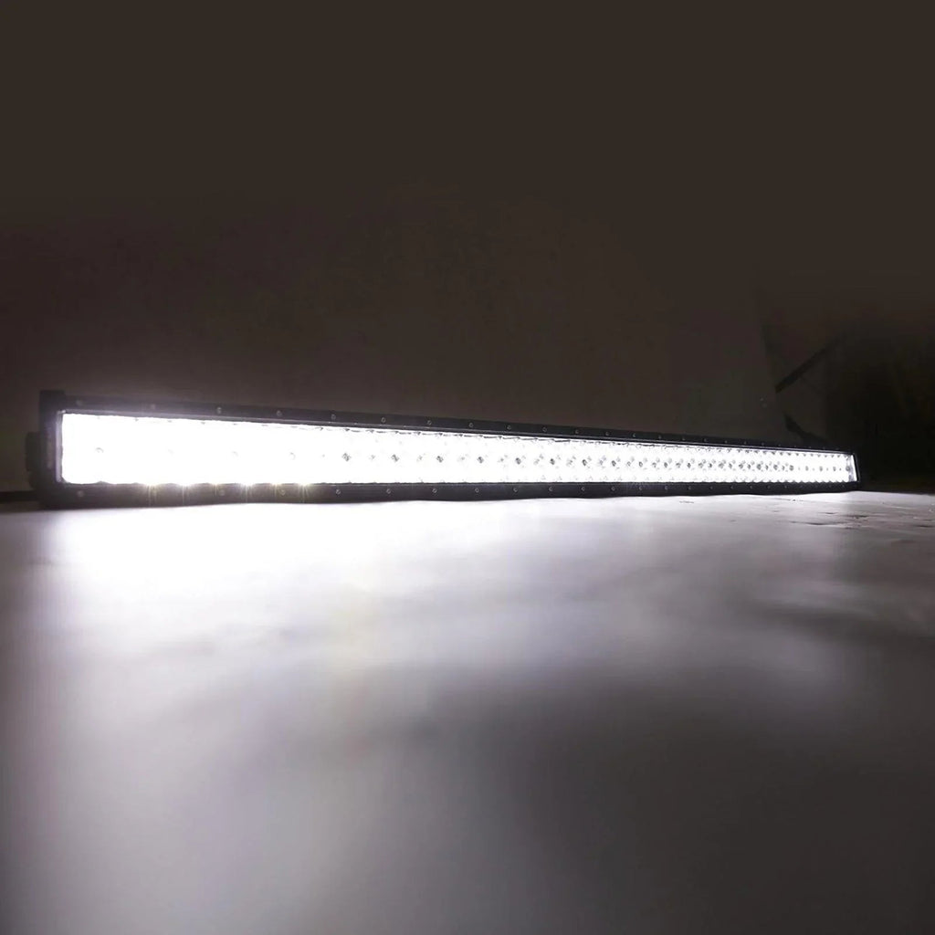 Auxbeam 52" Straight LED Light Bar & 4" LED PODS for Jeep Wrangler JK 2007~2017