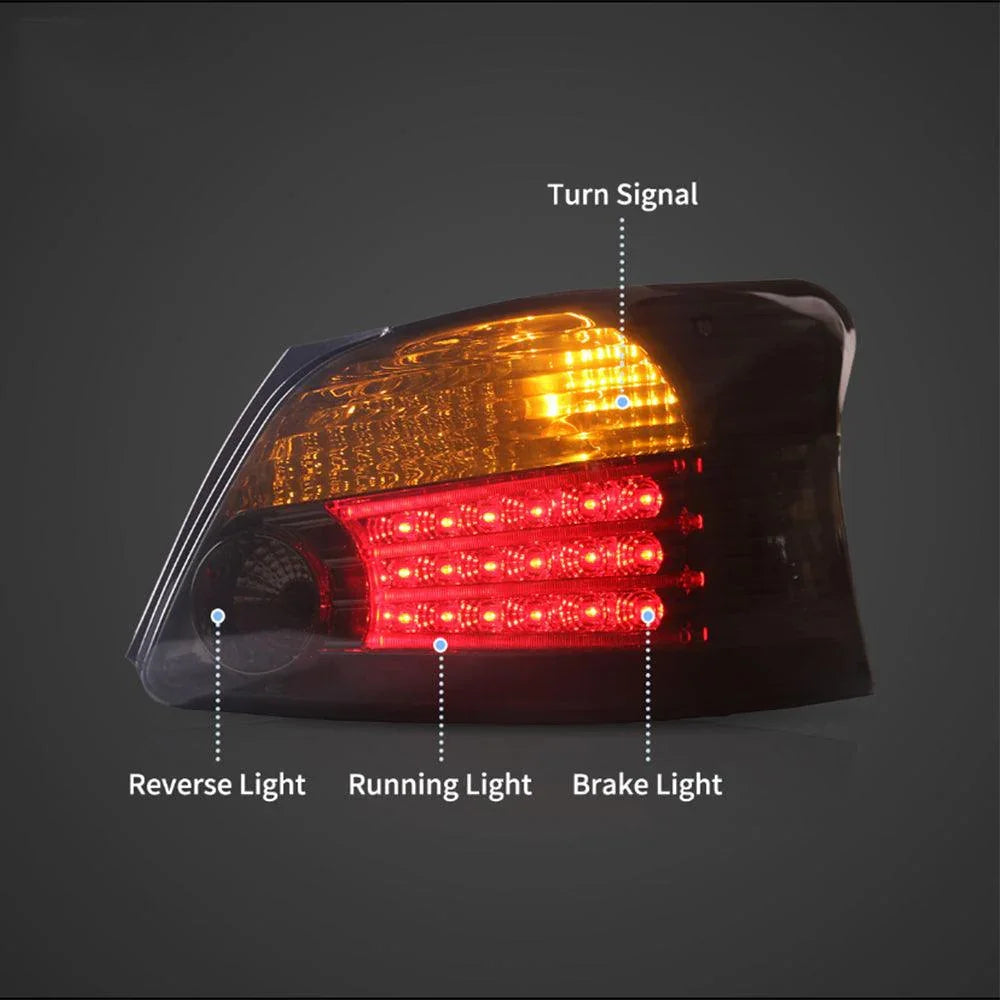 Vland LED Tail Lights for 2005-2013 Toyota Vios/Yaris 2nd Gen (NCP93) Sedan
