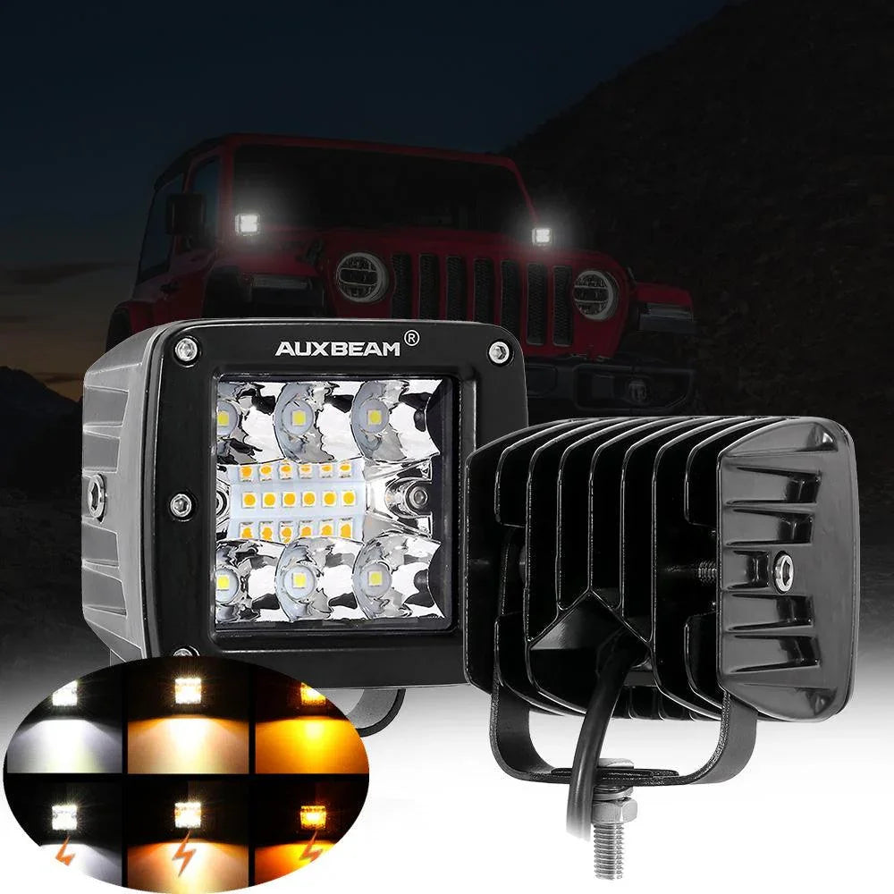 Auxbeam Series 3 Inch/4Inch/7Inch/12Inch/20Inch White&Amber LED Light Bar