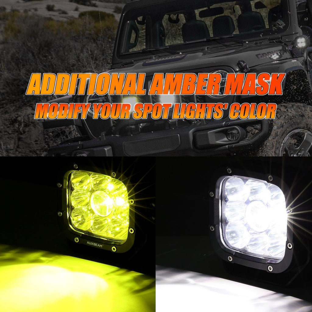 5 Inch 110W White/Amber Spot Light LED Driving Lights for Toyota Tacoma