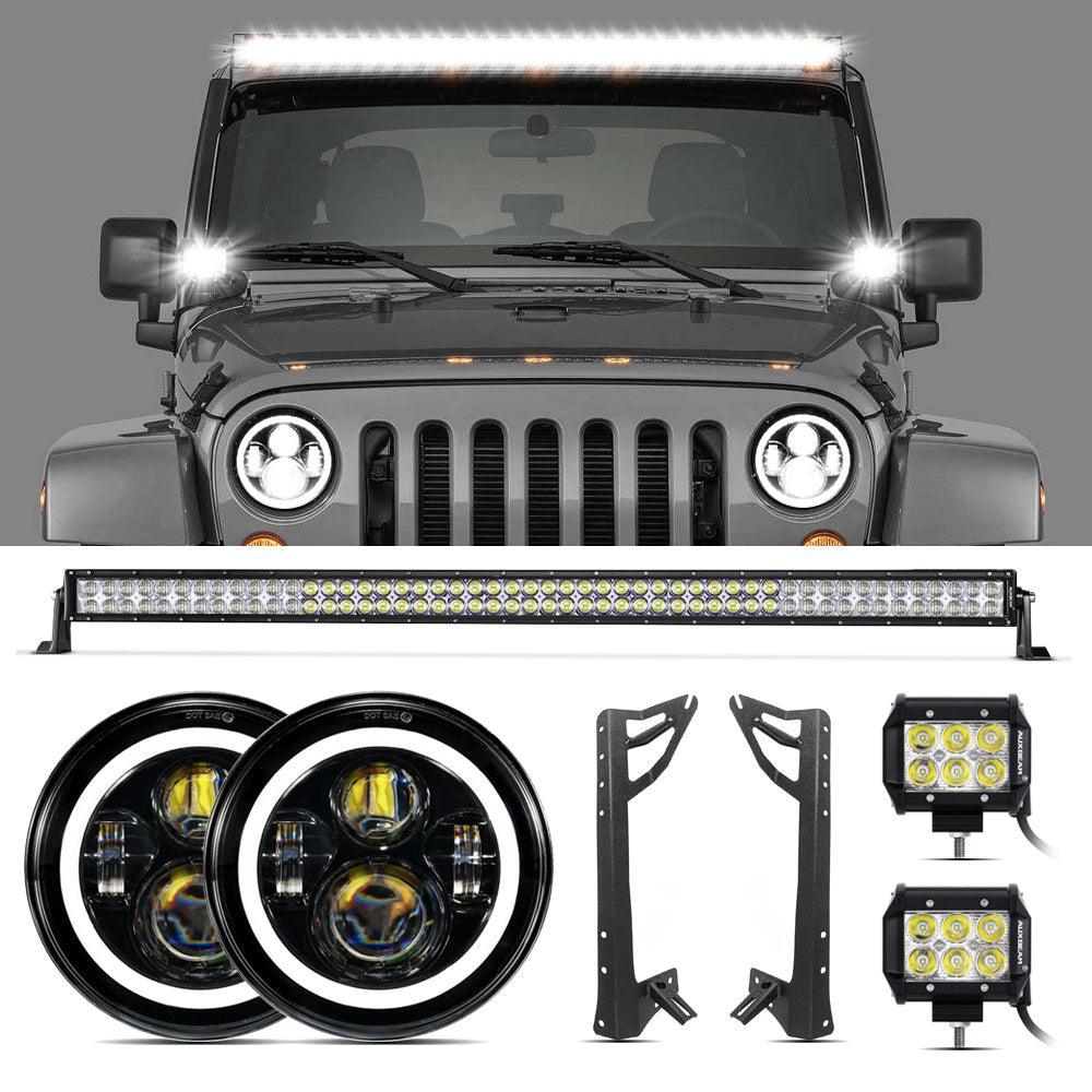 Auxbeam 07-17 Jeep JK - Mega Bundle