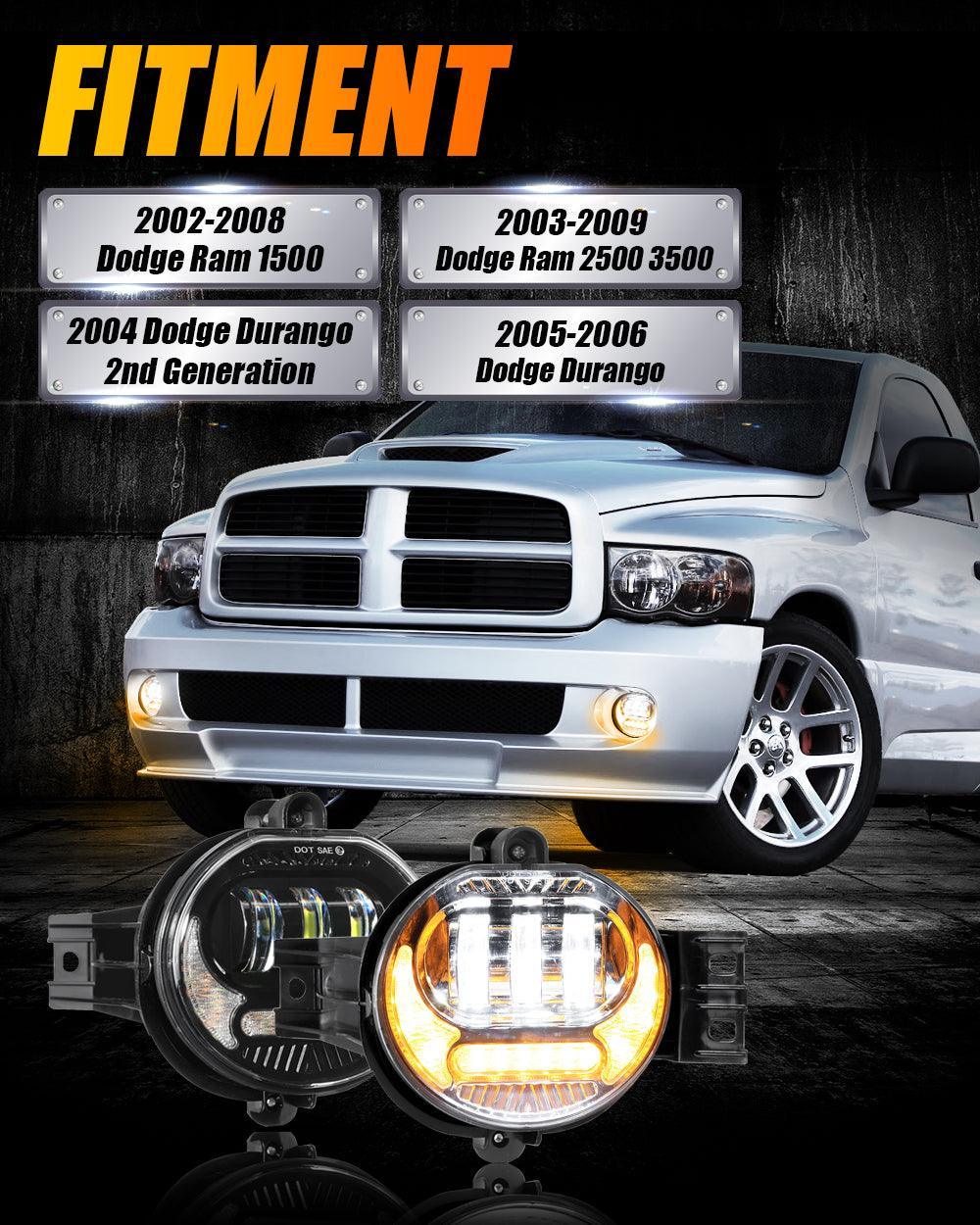 Auxbeam LED Fog Light Assembly for Dodge Ram 1500 2002-2008, Dodge Ram 2500/3500