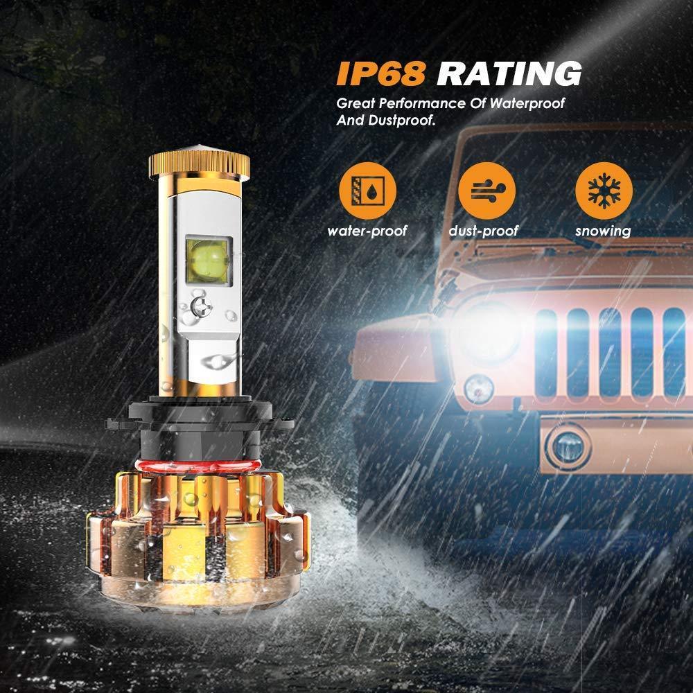 Auxbeam F-16 Series LED light Bulbs 12000LM 60W 6000K White Light