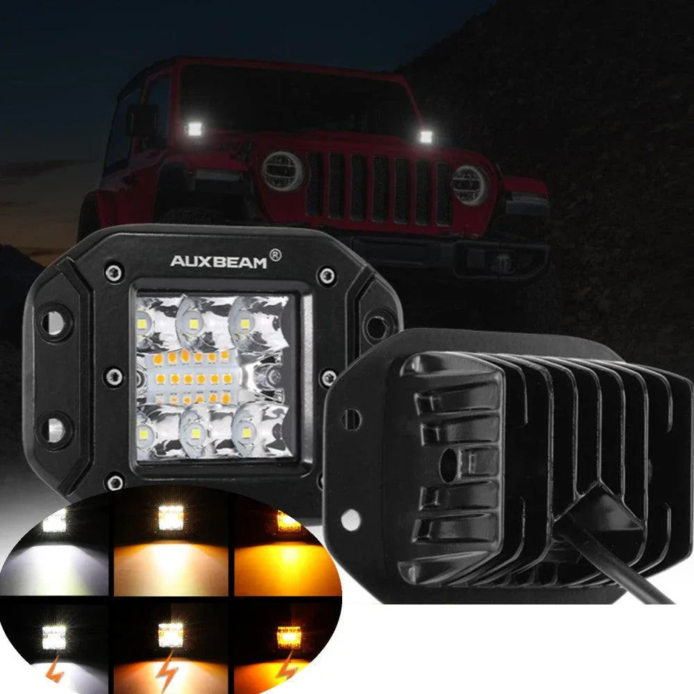 Auxbeam Series 3 Inch/4Inch/7Inch/12Inch/20Inch White&Amber LED Light Bar