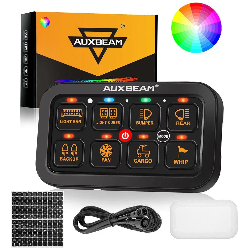 Auxbeam RGB Series 4/6/8/12 Gang LED Switch Panel