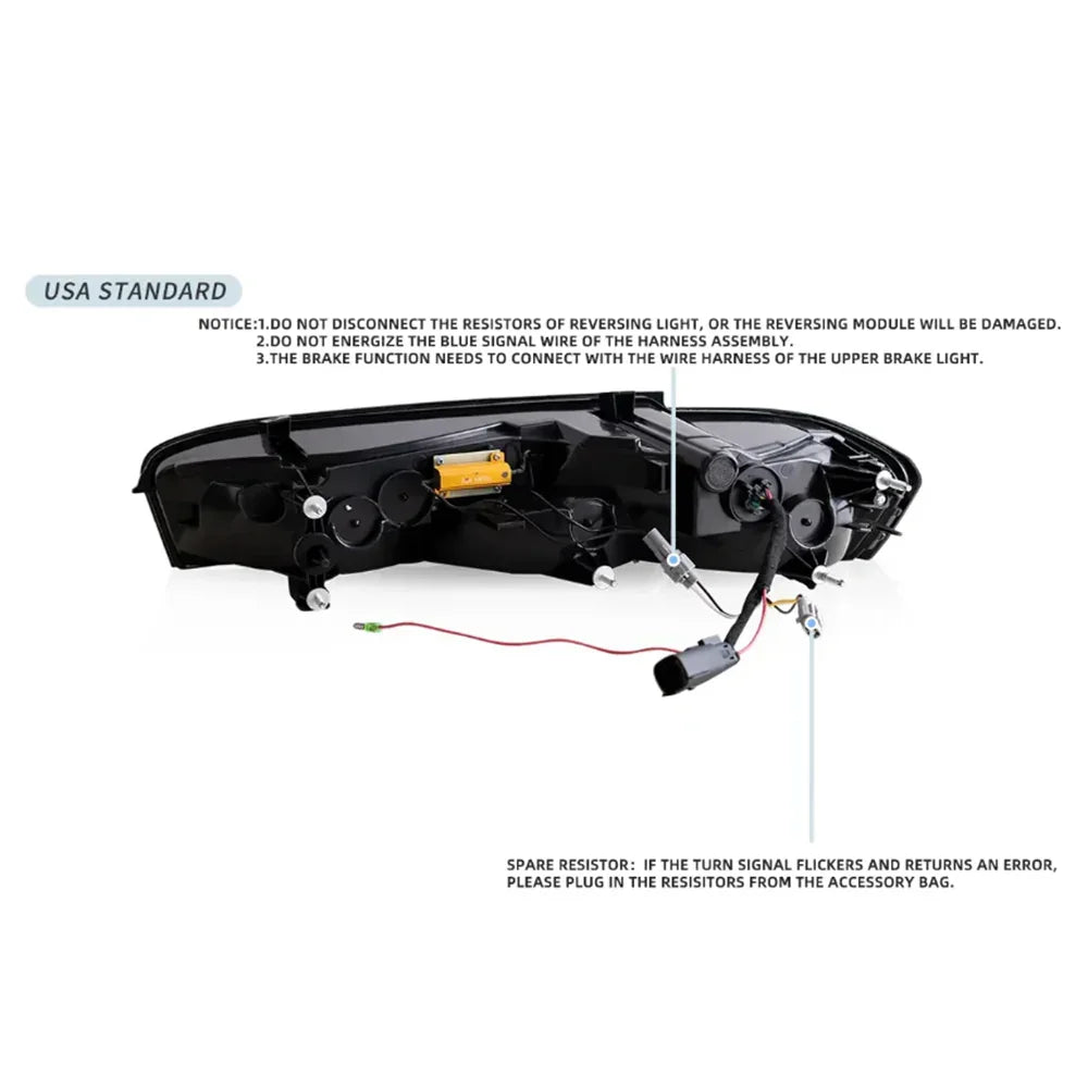 Vland LED Tail Lights Assembly for 2016-2018 Chevrolet Camaro
