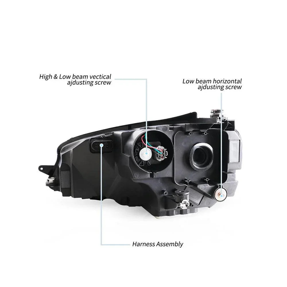Vland LED Headlight Assembly for 2014-2017 Volkswagen Golf 7th Gen (Mk7, Typ 5G)