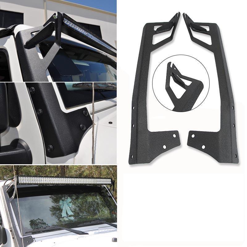 Auxbeam 52" Straight Light Bar Windshield for 2007-2017 Jeep Wrangler JK