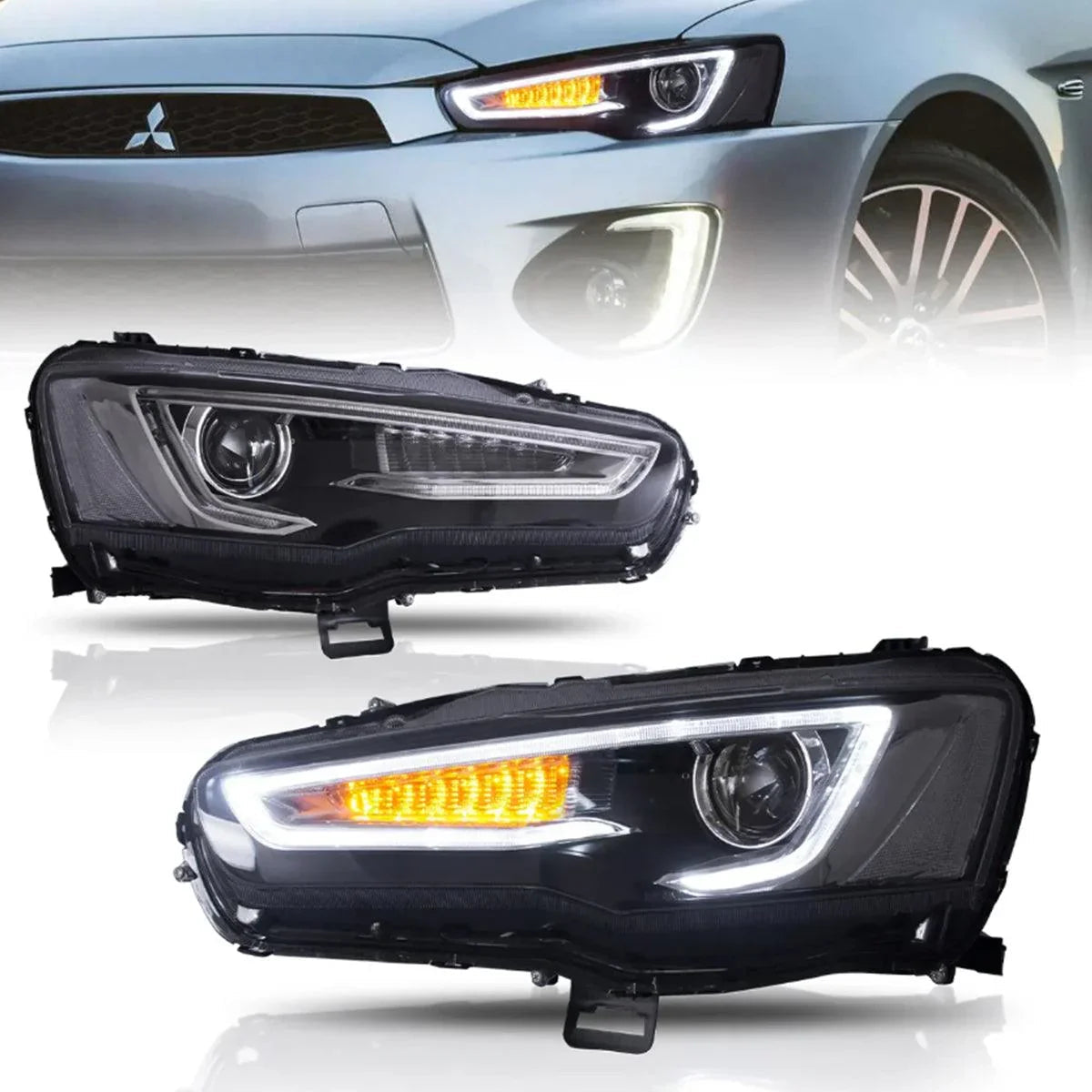 Vland LED Headlight Assembly Dual Beam Projector