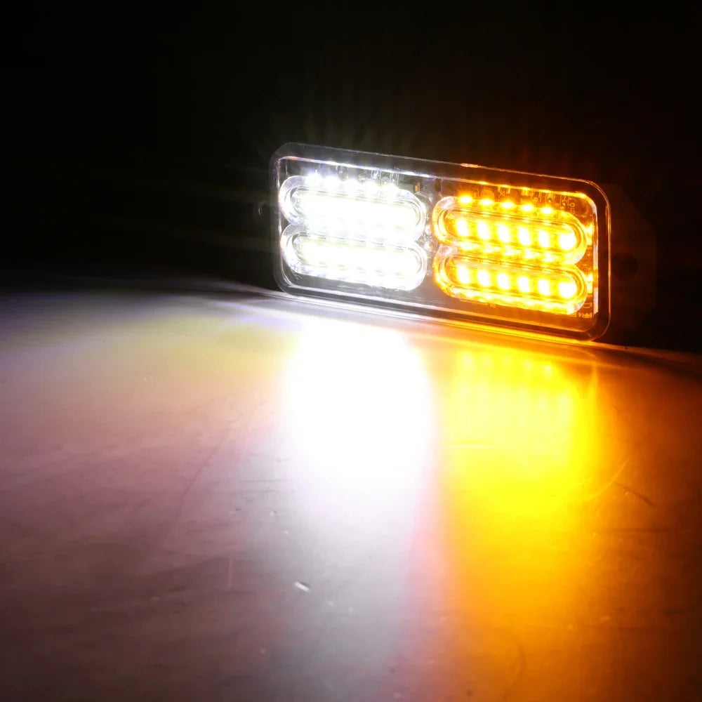 Auxbeam 12LED/24LED Emergency Surface Mount Grill Strobe Light (4 Pcs)