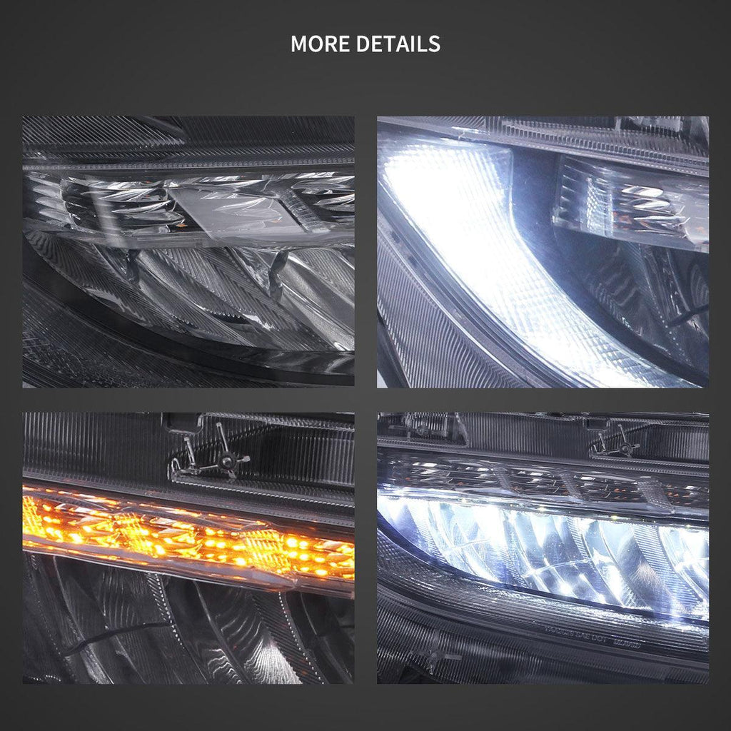 Vland LED Headlight Assembly for 2016-2021 Honda Civic 10th Gen (FC/FK)