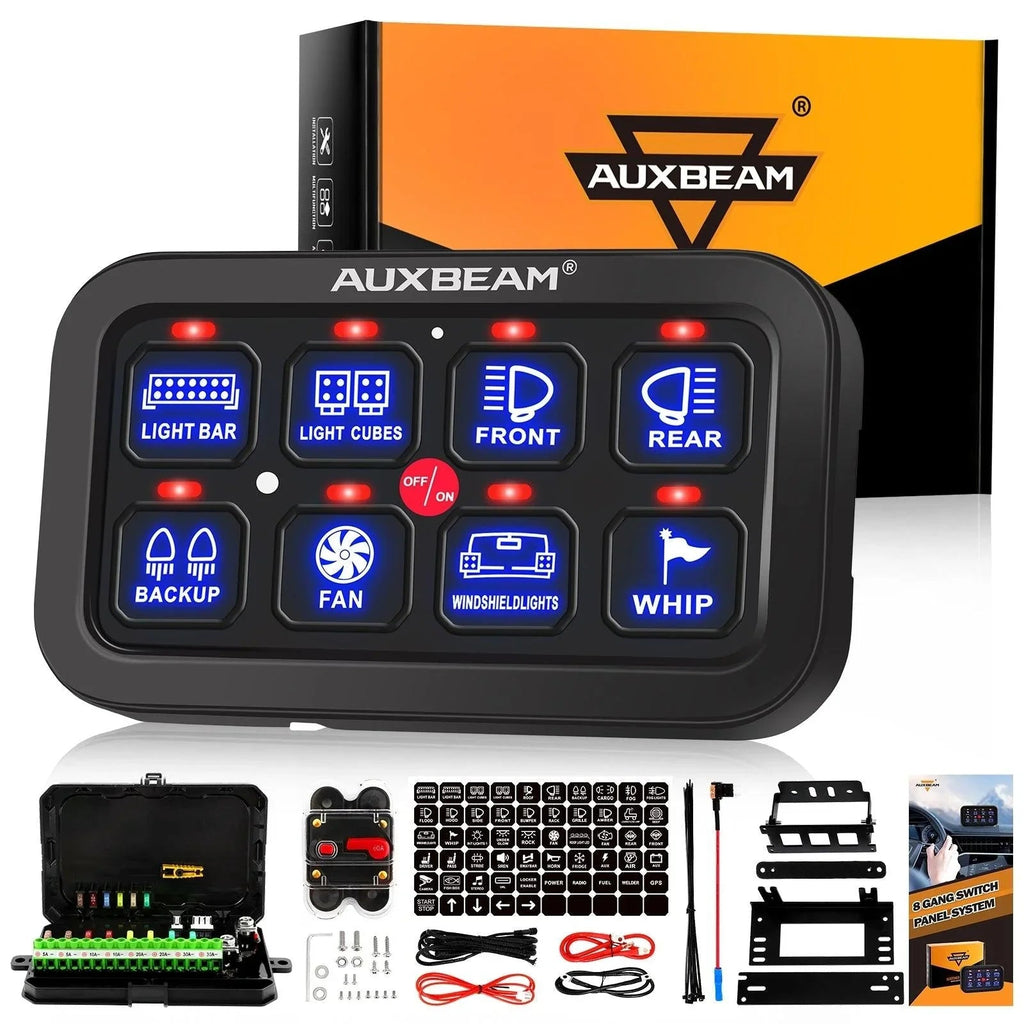 Auxbeam Single Series 6/8 Gang LED Switch Panel