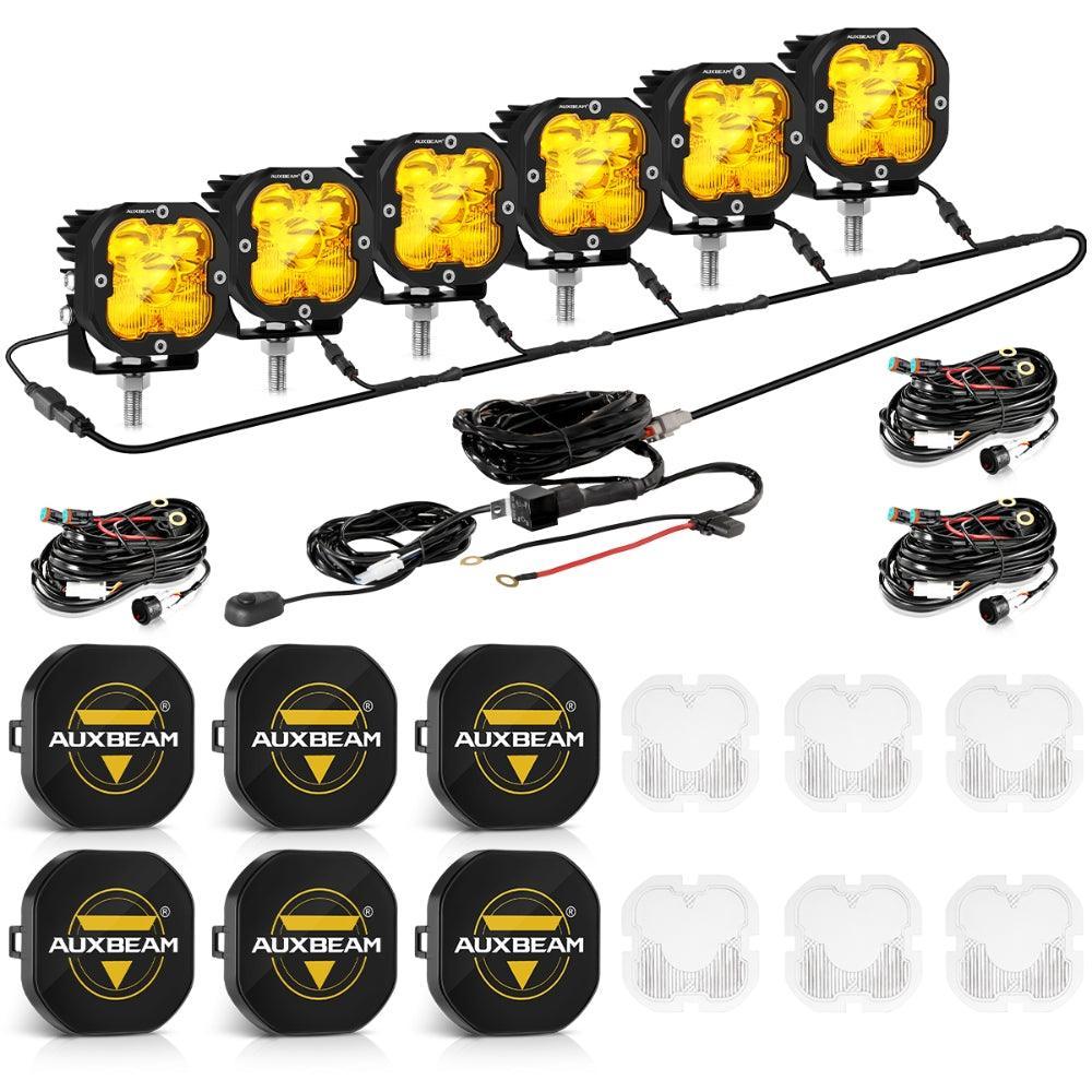 Auxbeam XP-ULTRA Series 3 Inch 80W Combo Beam LED Pods Amber&White Offroad