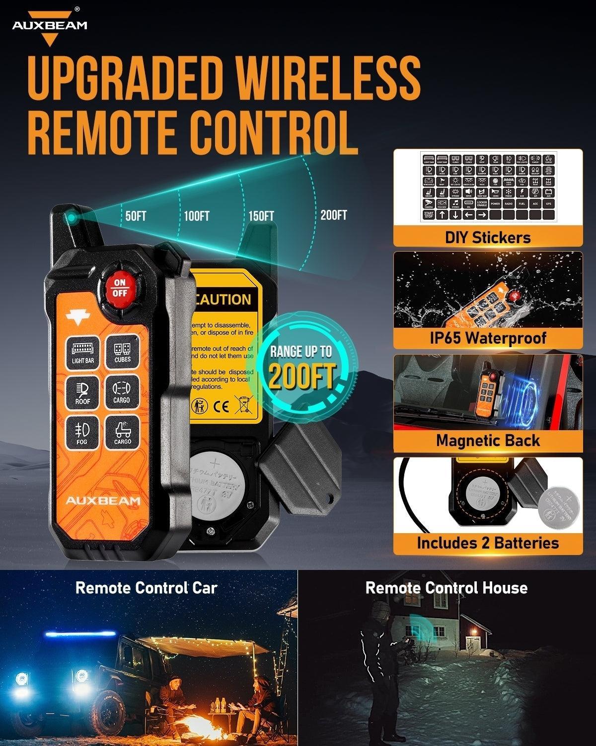 Auxbeam AS Series 4/6/8 Gang RGB Slim Switch Panel with APP&Remote Control