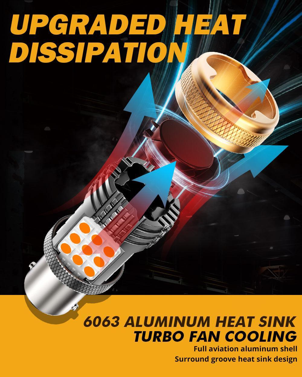 Auxbeam 1156 BA15S LED Turn Signal Light Rear/Front