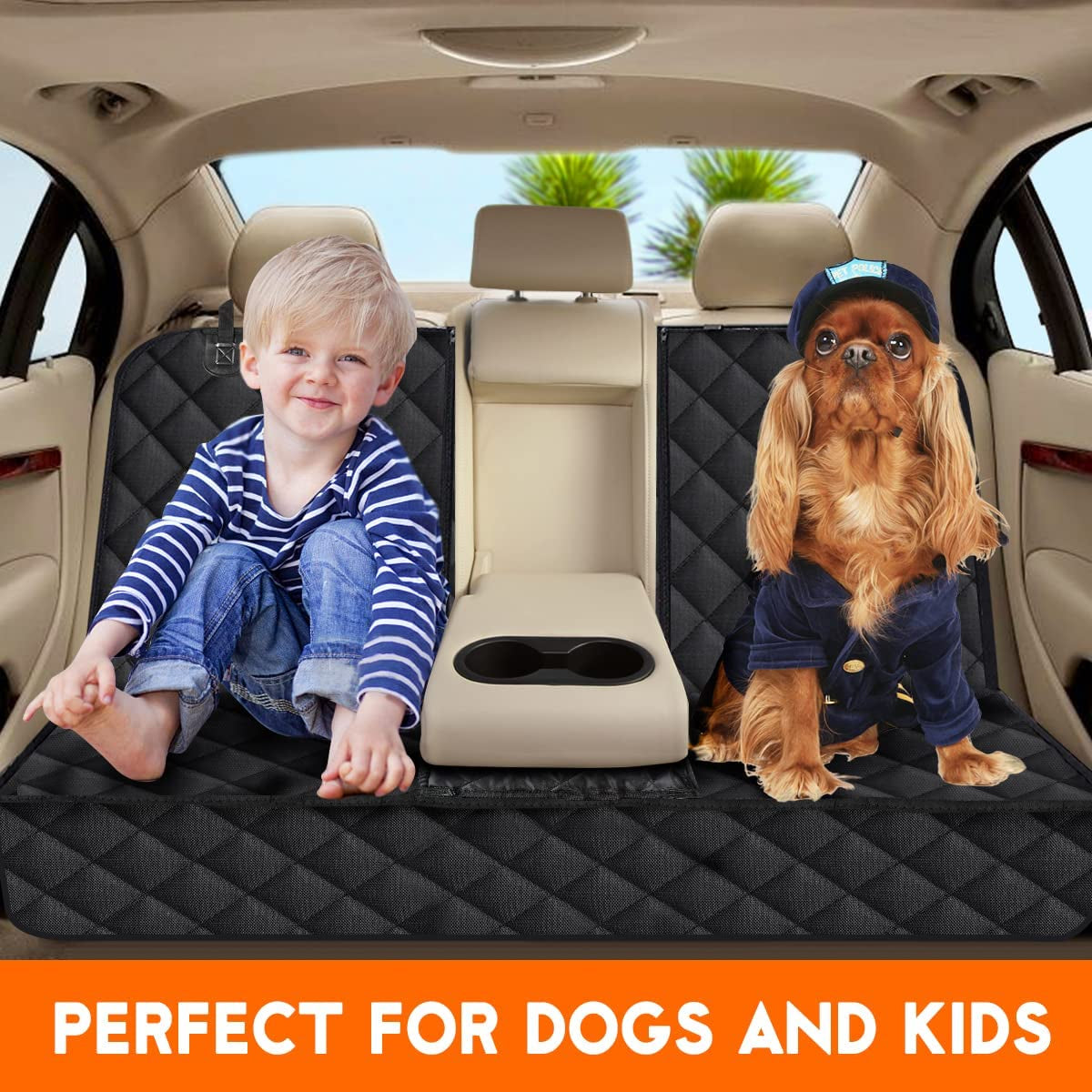 Universal Waterproof Pet Bench Car Seat Cover - Heavy-Duty Cargo Liner