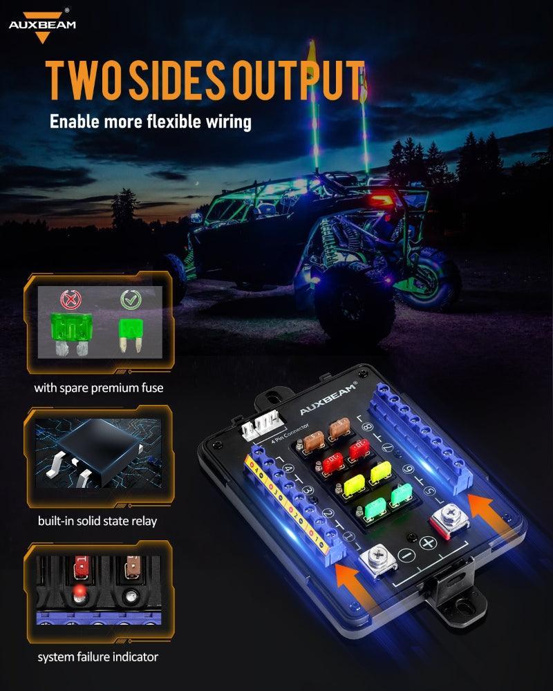 RGB Series 8 Gang (RB80 XL) Switch Panel without APP, Toggle/ Momentary/ Pulsed Mode Supported (Two-Sided Outlet)