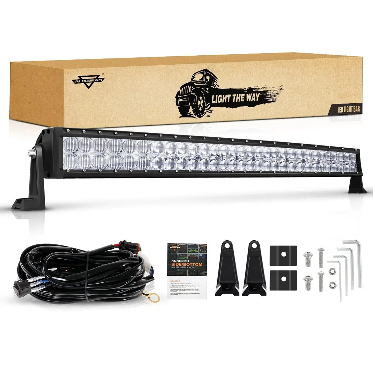 Auxbeam 5D Series 42 Inch Combo Beam Dual Row Curved Off Road LED Light Bar