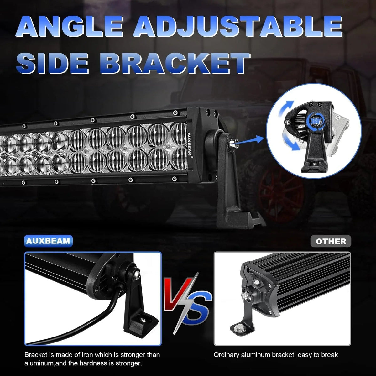 Auxbeam 5D Series 42 Inch Combo Beam Dual Row Curved Off Road LED Light Bar