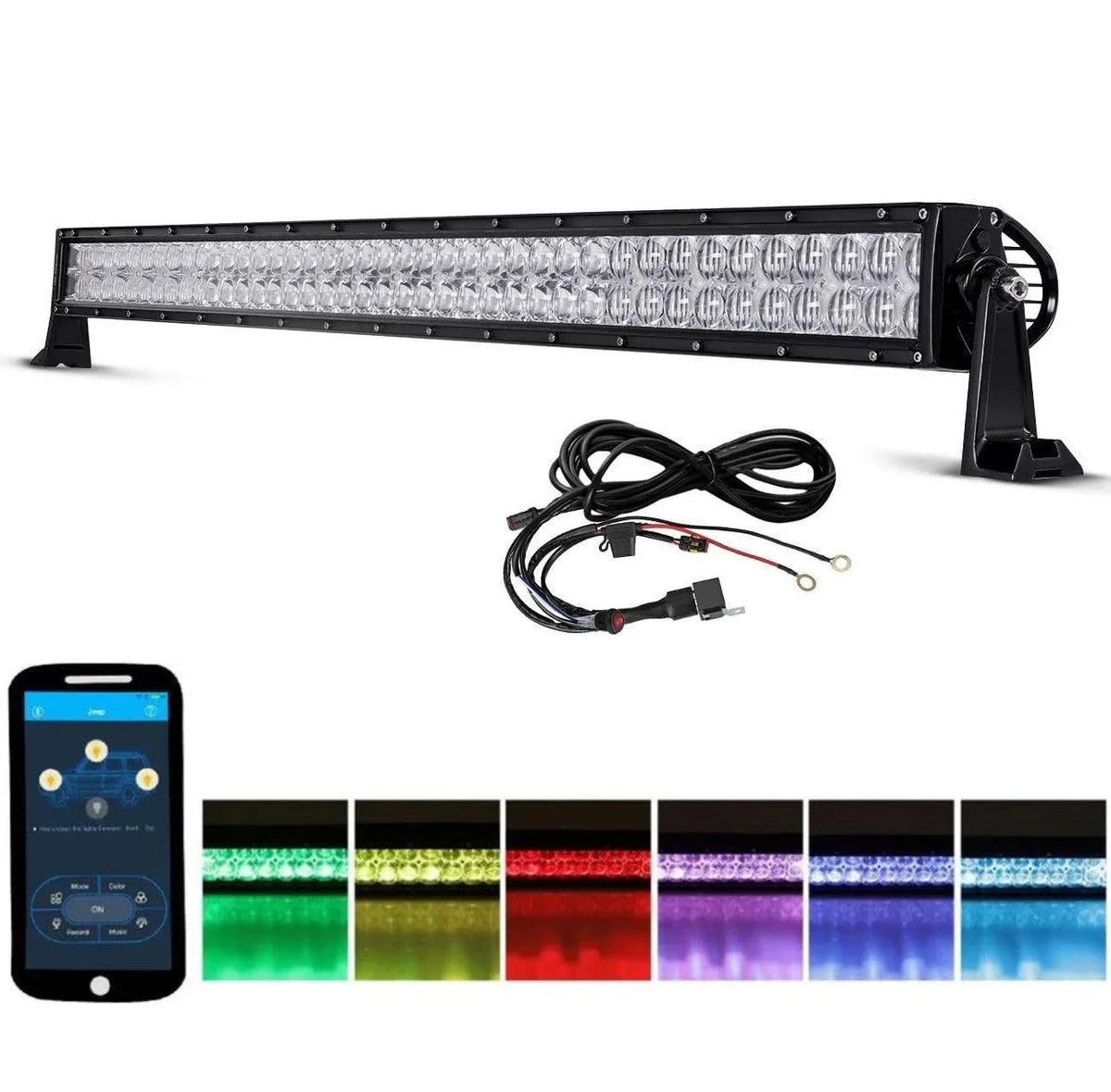 Auxbeam V-Series RGB Color Changing Off Road LED Light Bar