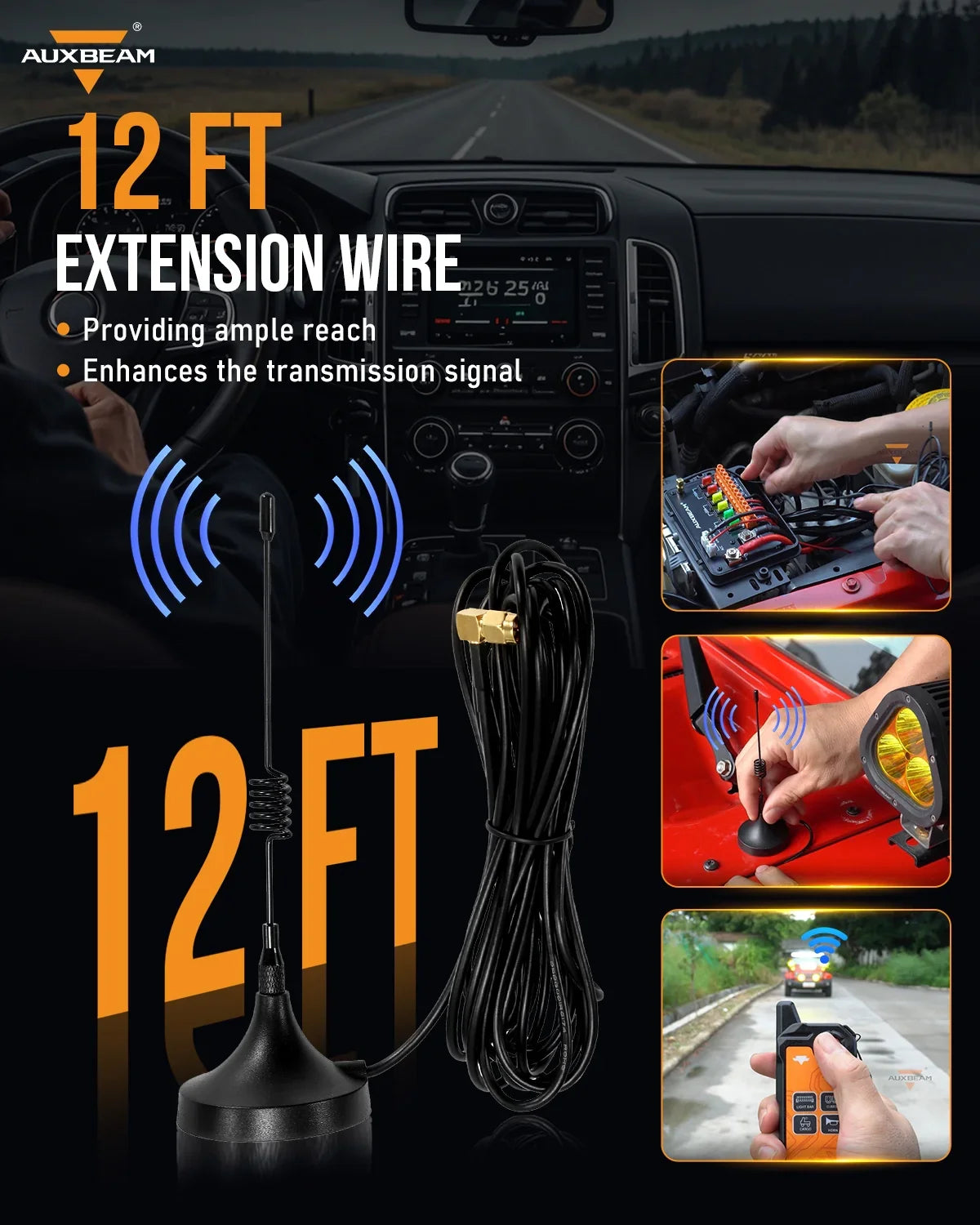 Auxbeam 3.6m/12ft Antenna