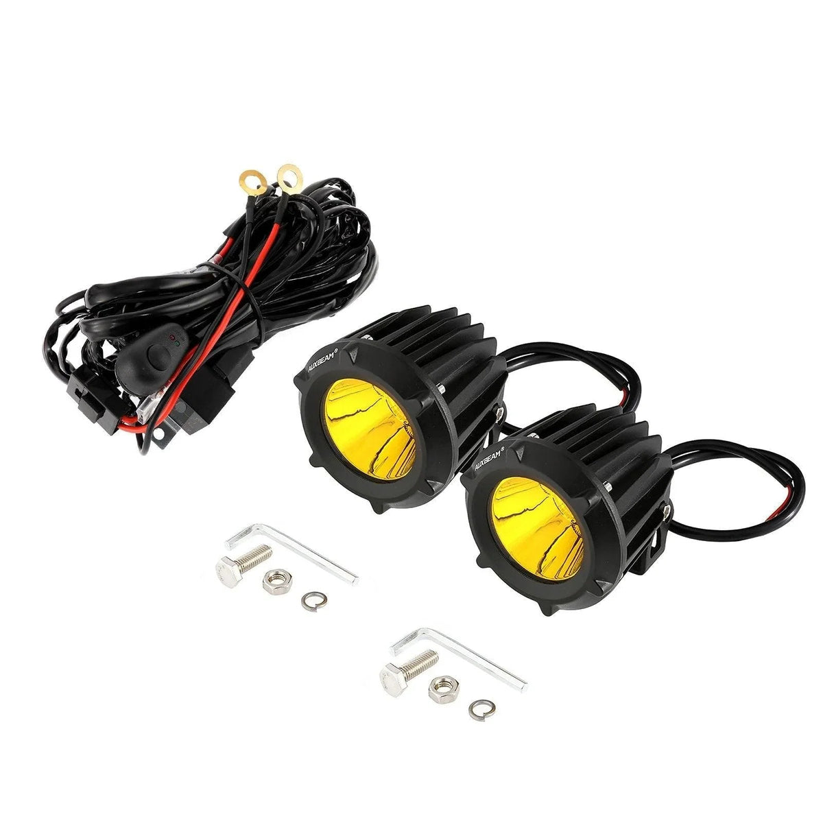 Auxbeam 3.5 Inch 50W Round/Square LED Driving Lights Combo for 2000 FORD F250