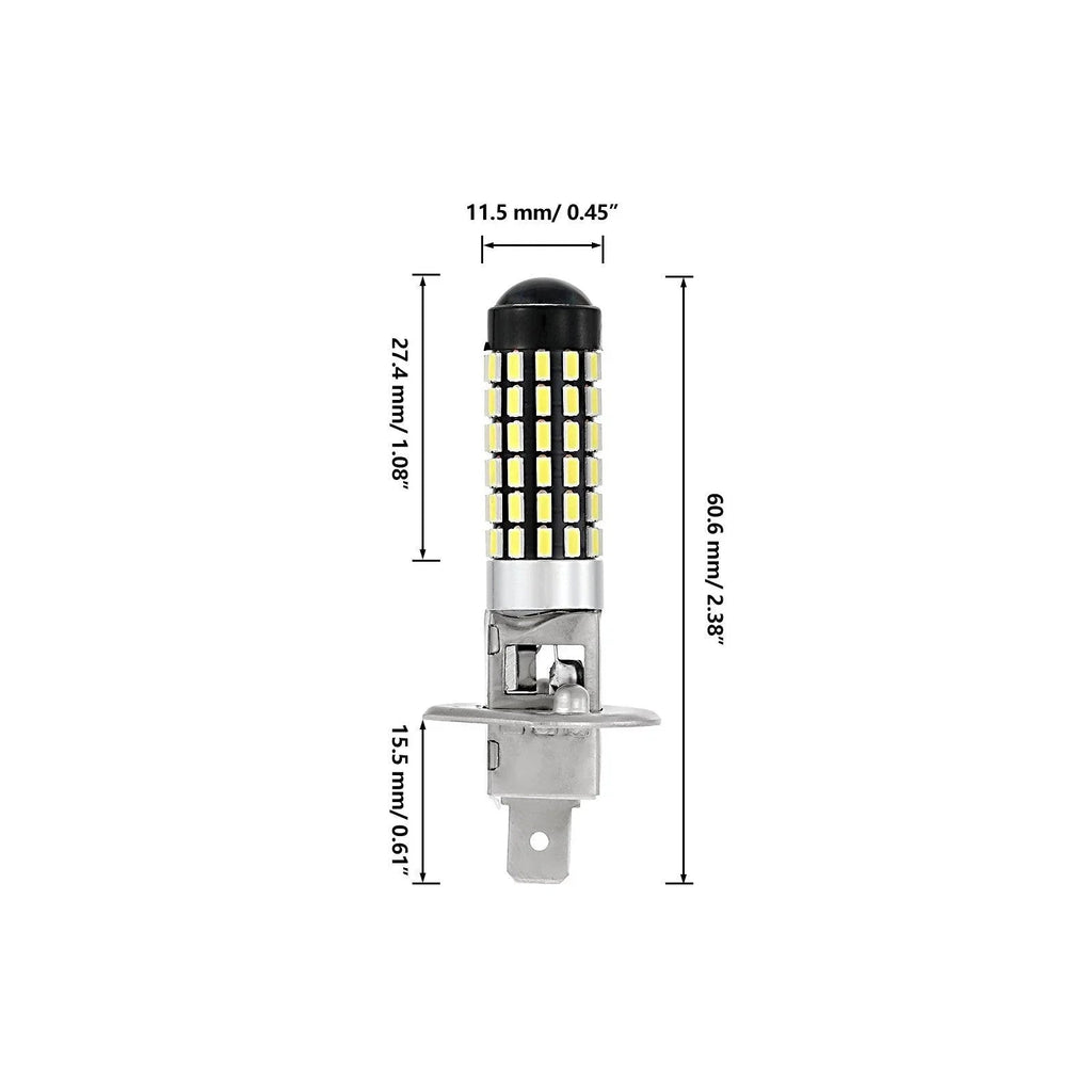 Auxbeam H1 LED Fog Light/DRL Bulbs 6W 2000ML 6500K White - 2 Bulbs