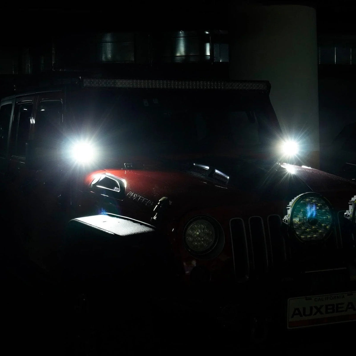 Auxbeam 52" 5D-PRO LED Light Bar & 3"LED PODS for Jeep Wrangler JK 2007~2017