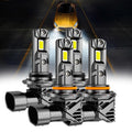 Auxbeam 9005+9006 LED Headlight Bulbs Q15 Series Fanless&Wireless 60W 4 Bulbs