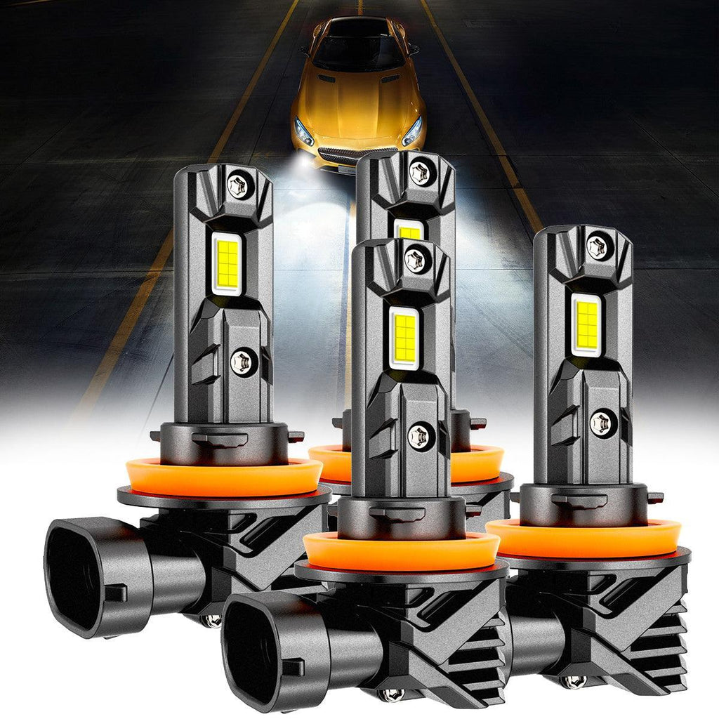 Auxbeam H11+H11 LED Headlight Bulbs/Fog Lights Q15 Series Fanless