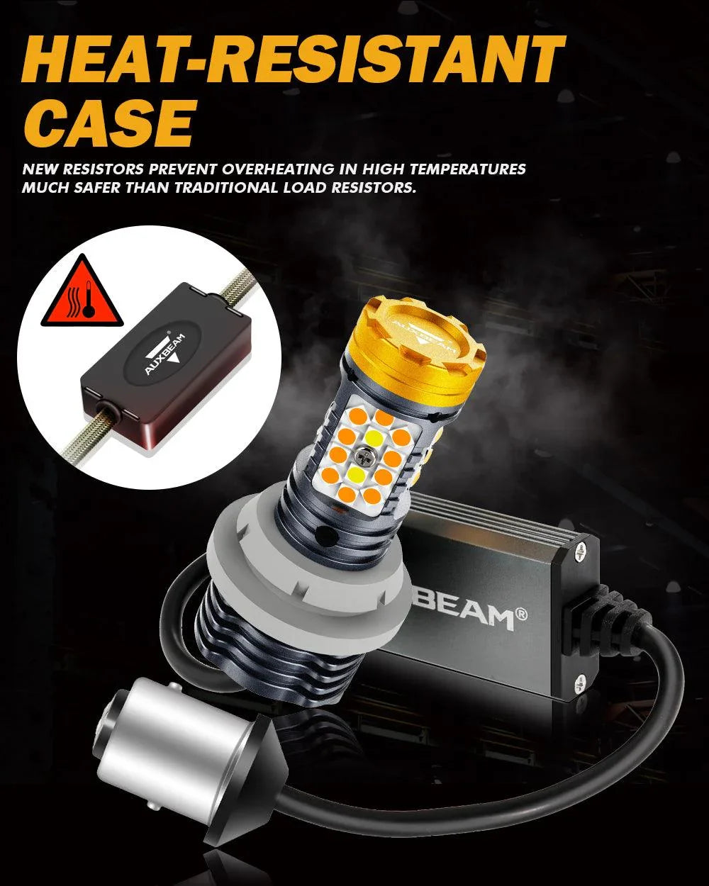 Auxbeam 1157 BAY15D LED Front Turn Signal & DRL Light Bulbs Dual Color