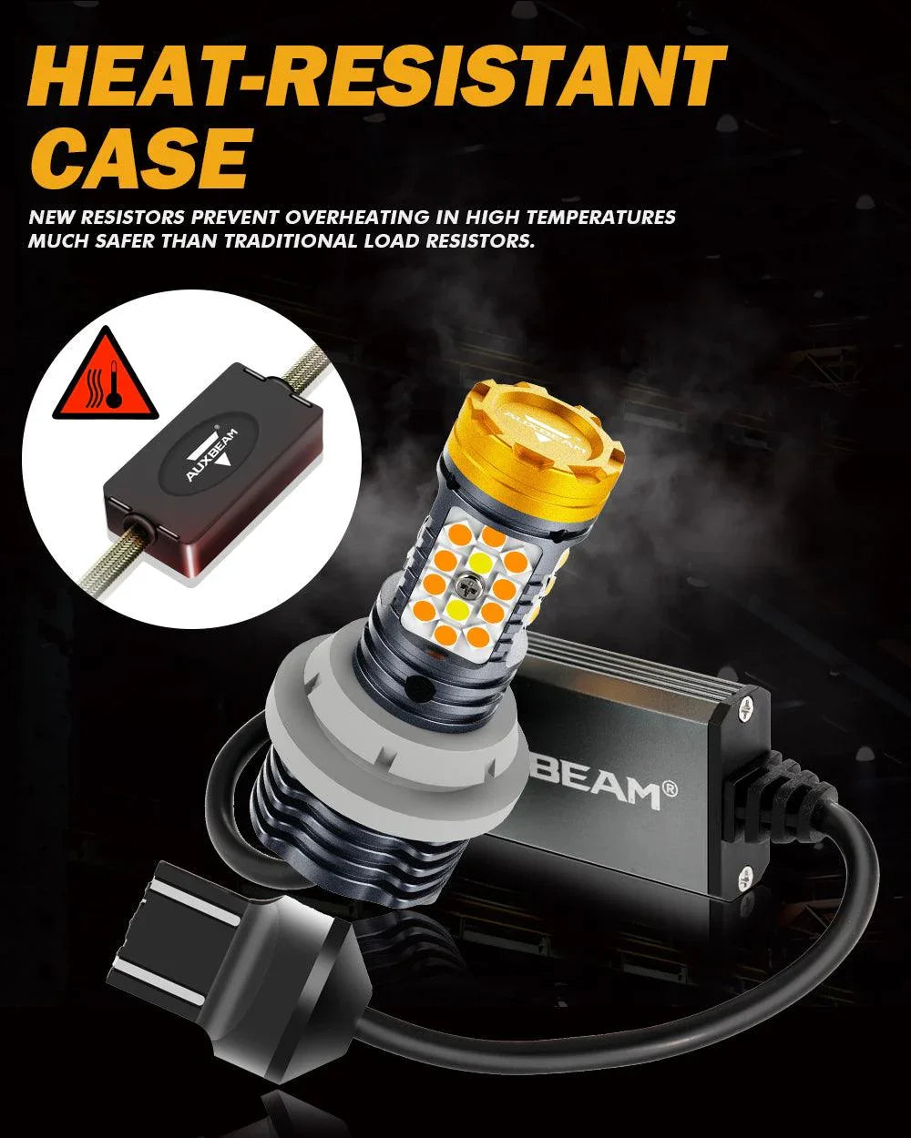 Auxbeam T20 7443 7440 LED Front Turn Signal & DRL Light Bulbs Dual Color
