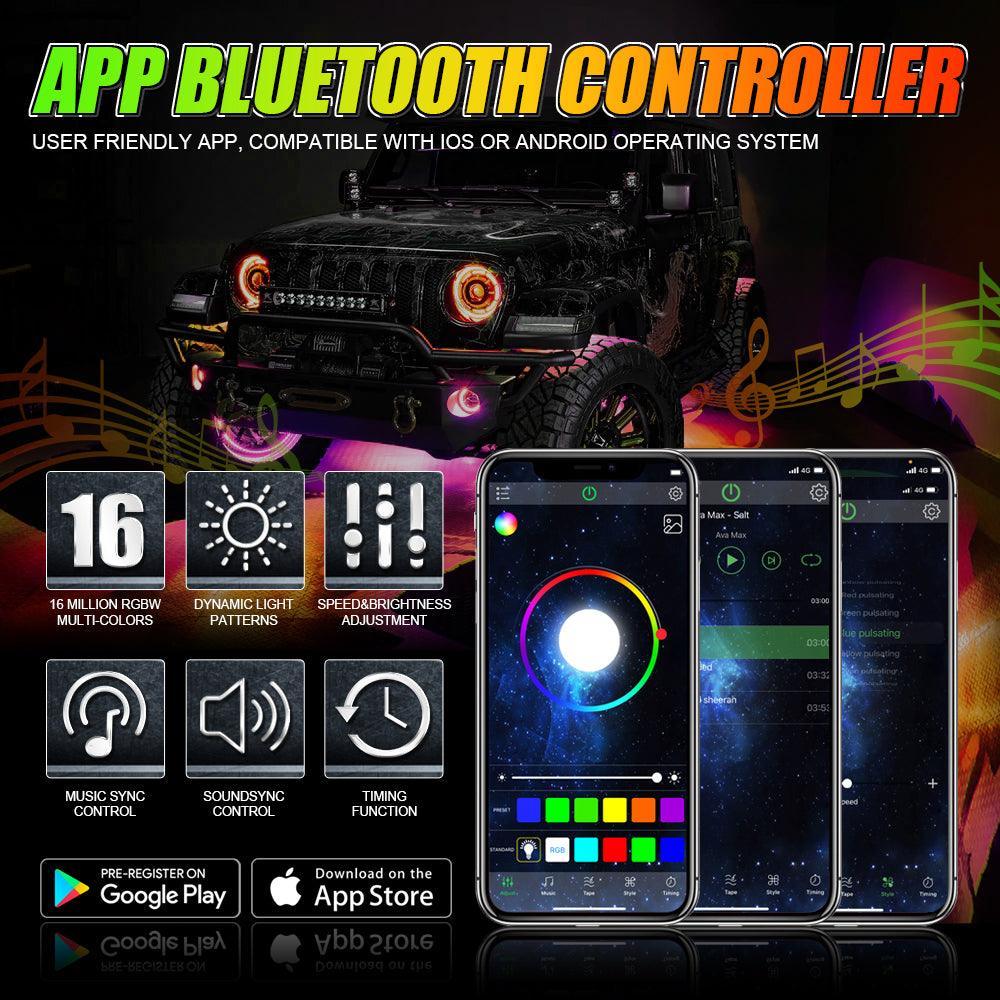 Auxbeam Magic Dream Color RGB Underglow Lights LED Strip Lights Kit