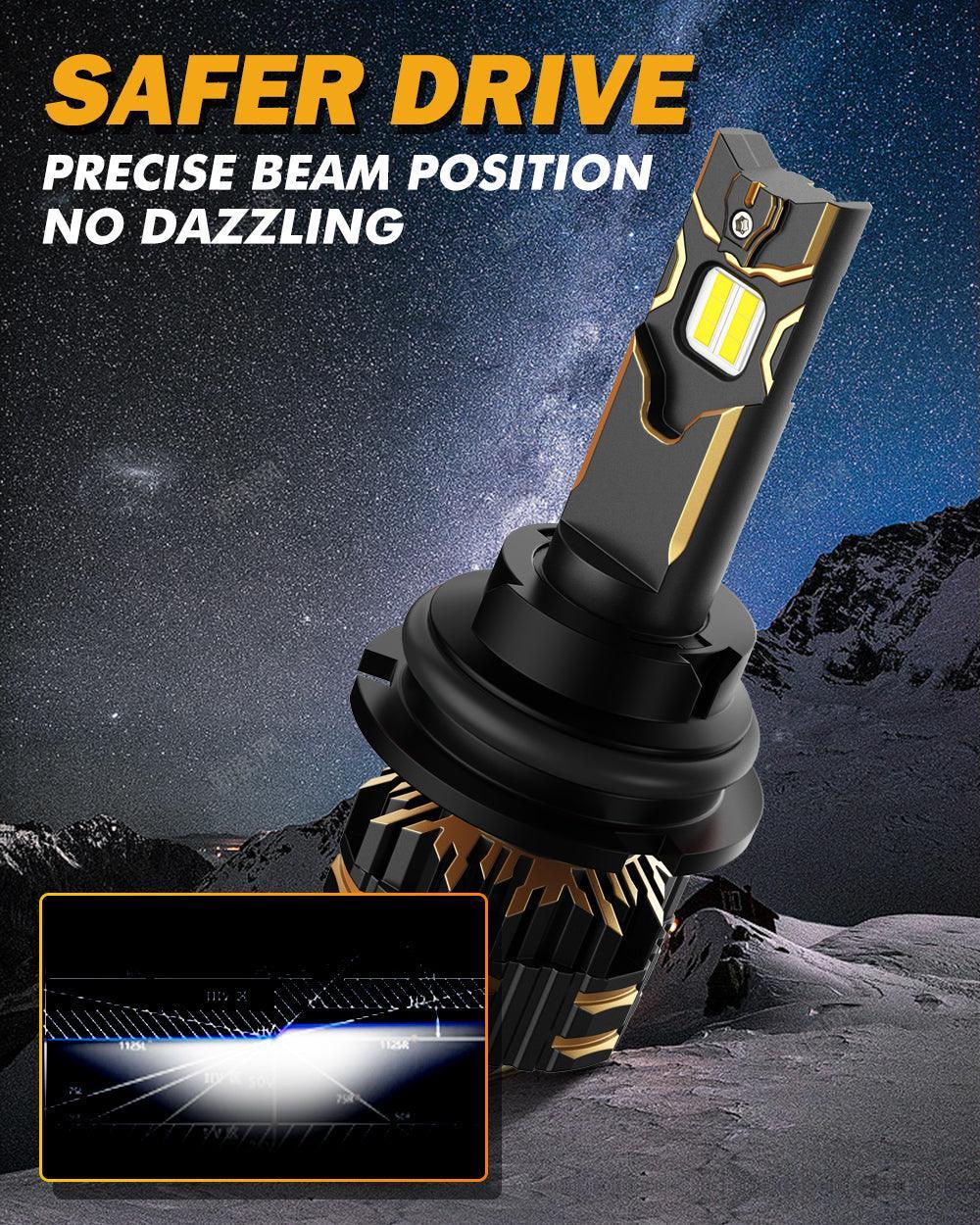 Auxbeam 9004/HB1 LED Headlight Bulbs 120W 25000ML GX Series 2 Bulus